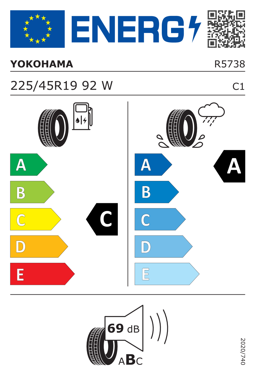 Image of tyre specifications with eprel code 2171210